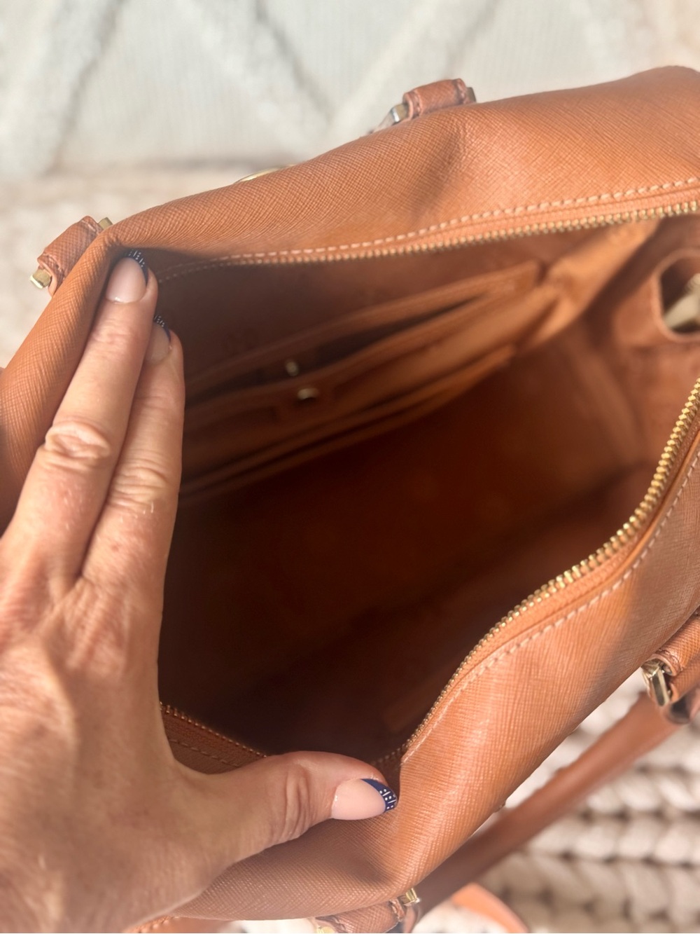 Tory Burch Leather Satchel in Cognac - Picture 4 of 4